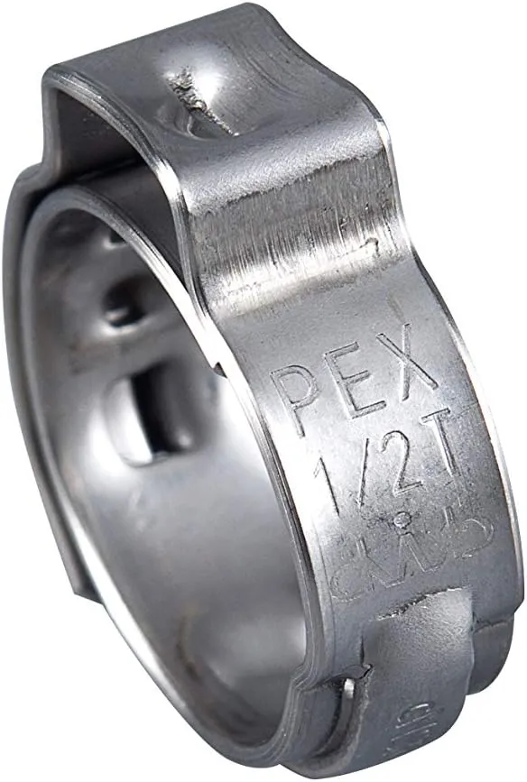100-Pack EFIELD 1/2-inch Stainless Steel Pex Cinch Clamp Rings for Pex Tubing Pipes