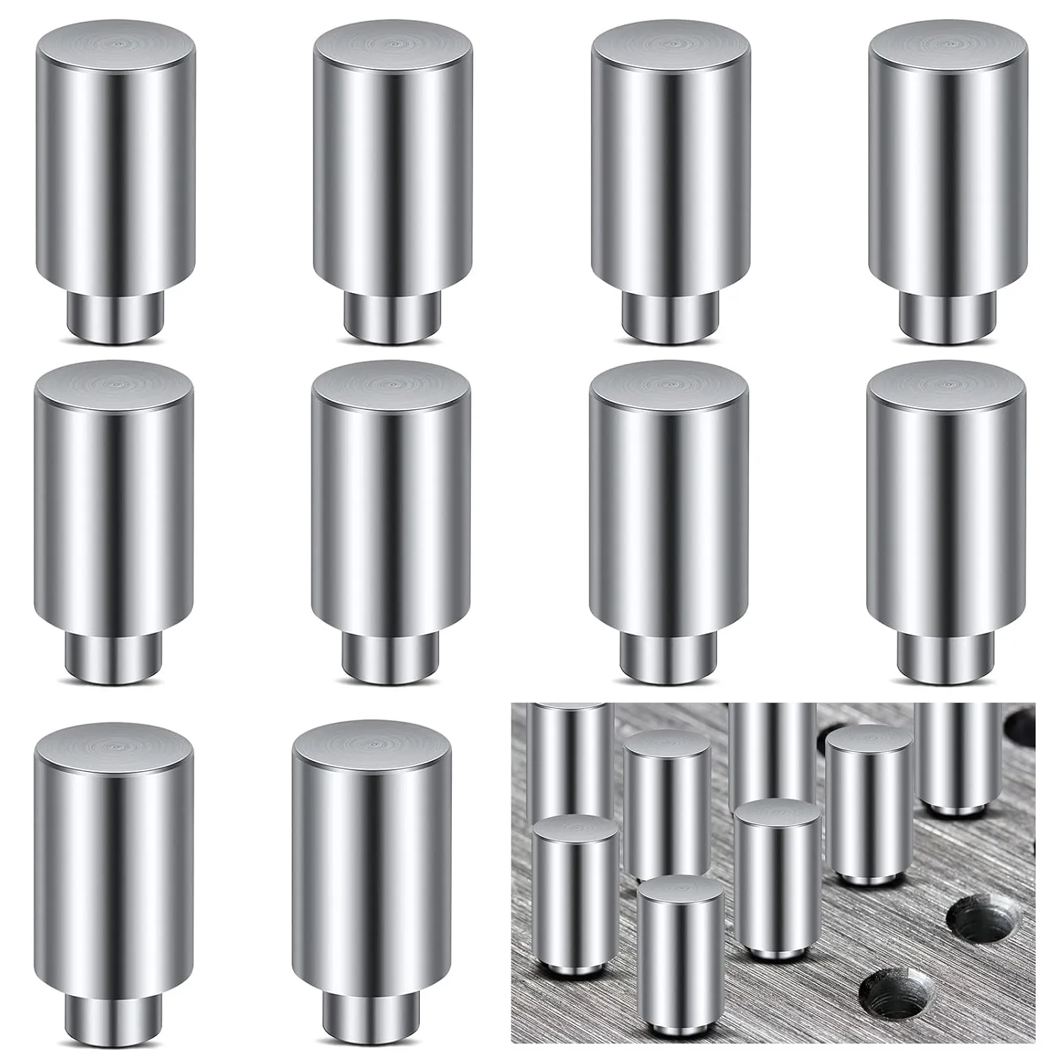 10Pcs 5/8 x 1 x 1.5 Welding Table Fixture Pin Stop Alignment Square Quick Setup Fixturing Kit Welding Table Accessory Positioning Welding Piece Welding Table Clamp for Portable Welding Table