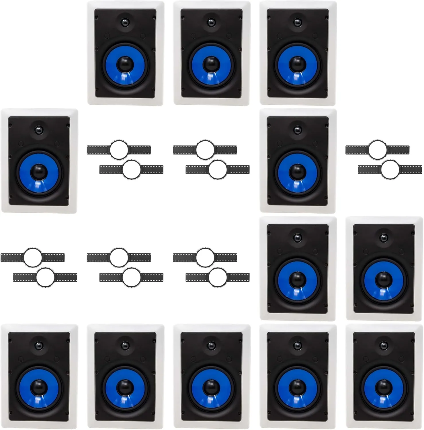 12-Legrand HT5651 5000 Series 6.5" in-Wall Speaker (Sold Individually)   Install KIT (PRE Construction Bracket)