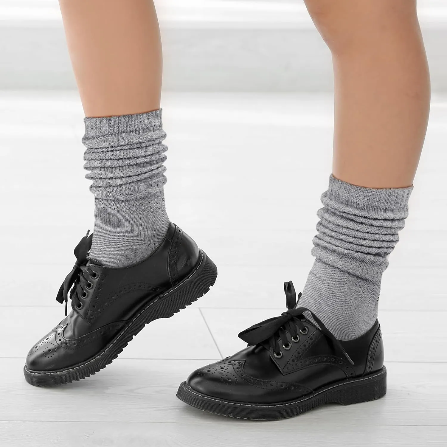 12 Pairs Slouch Socks for Woman Fuzzy Warm Scrunch Boot Winter Fluffy Socks for Women Christmas Gifts