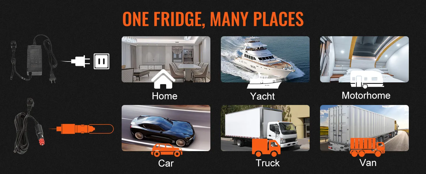 12v 20L/21q Portable Car Fridge Freezer Cooler for Camping & Fishing