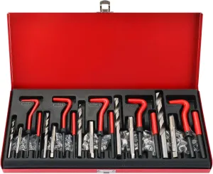 131-Piece Metric Helicoil Thread Repair Kit | 131pc Thread Repair Kit HSS Drill Helicoil Repair Kit Metric M5 M6 M8 M10 M12 HSS Drill Thread Insert Repair Tool
