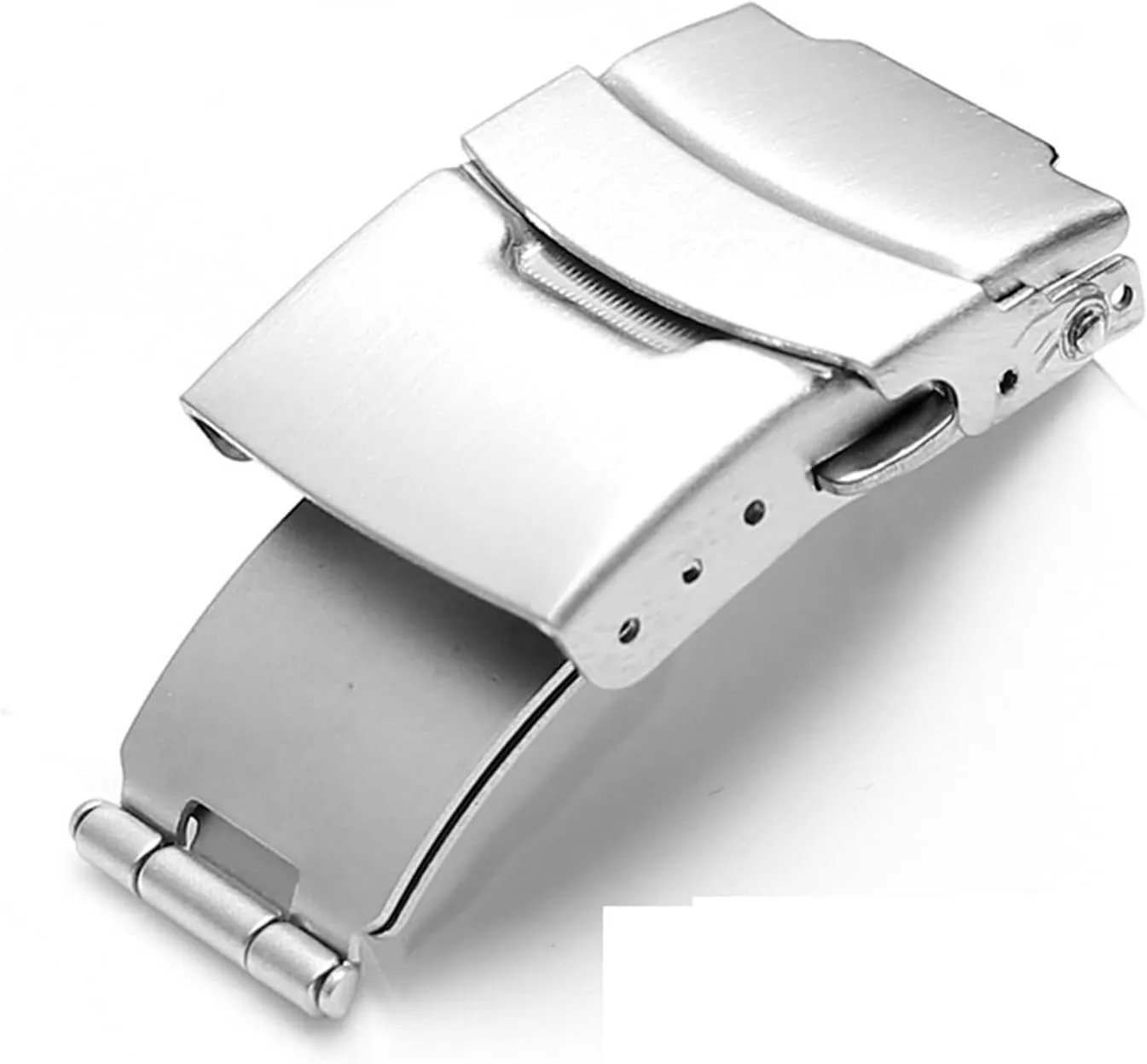 16mm 18mm 20mm 22mm Stainless Steel Watchband Buckle Watch Folding Buckle Fit for Ghost Diving Buckles Watch Accessories(16mm-Withlogo)