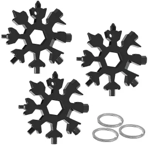 18-in-1 Snowflake Multi-tool 3 Pcs Stainless Steel Wrench