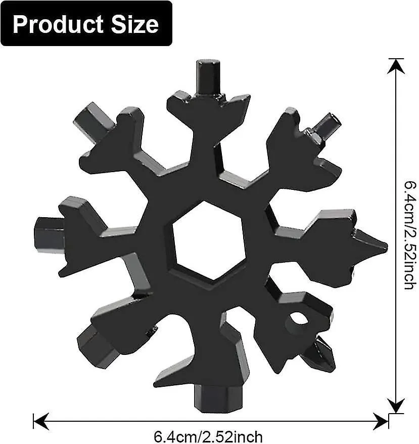 18-in-1 Snowflake Multi-tool 3 Pcs Stainless Steel Wrench