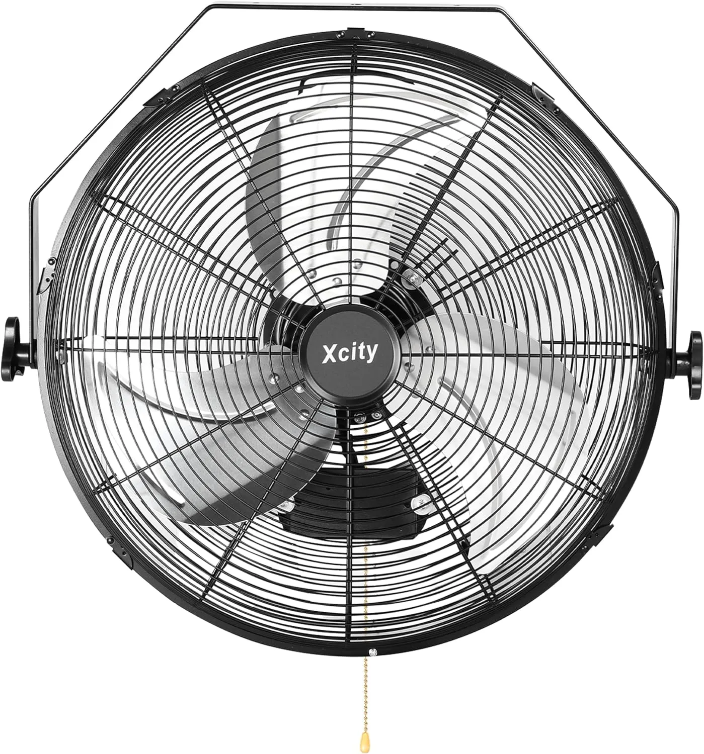18 Inch Garage Wall Mount Fan, 3-speed High Velocity Metal Industrial Fan, Adjustable Tilt, 4200 CFM Aluminum Blades for Warehouse Workshop Greenhouse Commercial