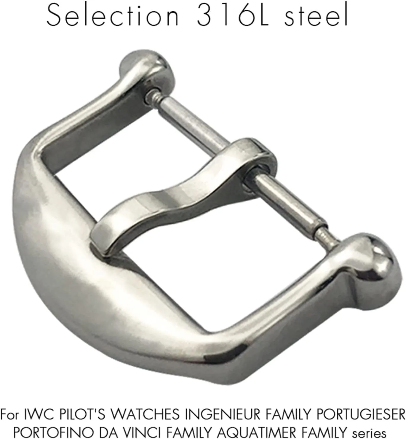 18mm 20mm 316L Stainless Steel Buckle for IWC Pilot Mark Portugieser replacement watch accessories Folding Clasp