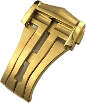 18mm 20mm Pointed Deployment Watch Buckle For Omega Rubber Leather Strap Black Rose Gold Stainless Steel Butterfly Clasp