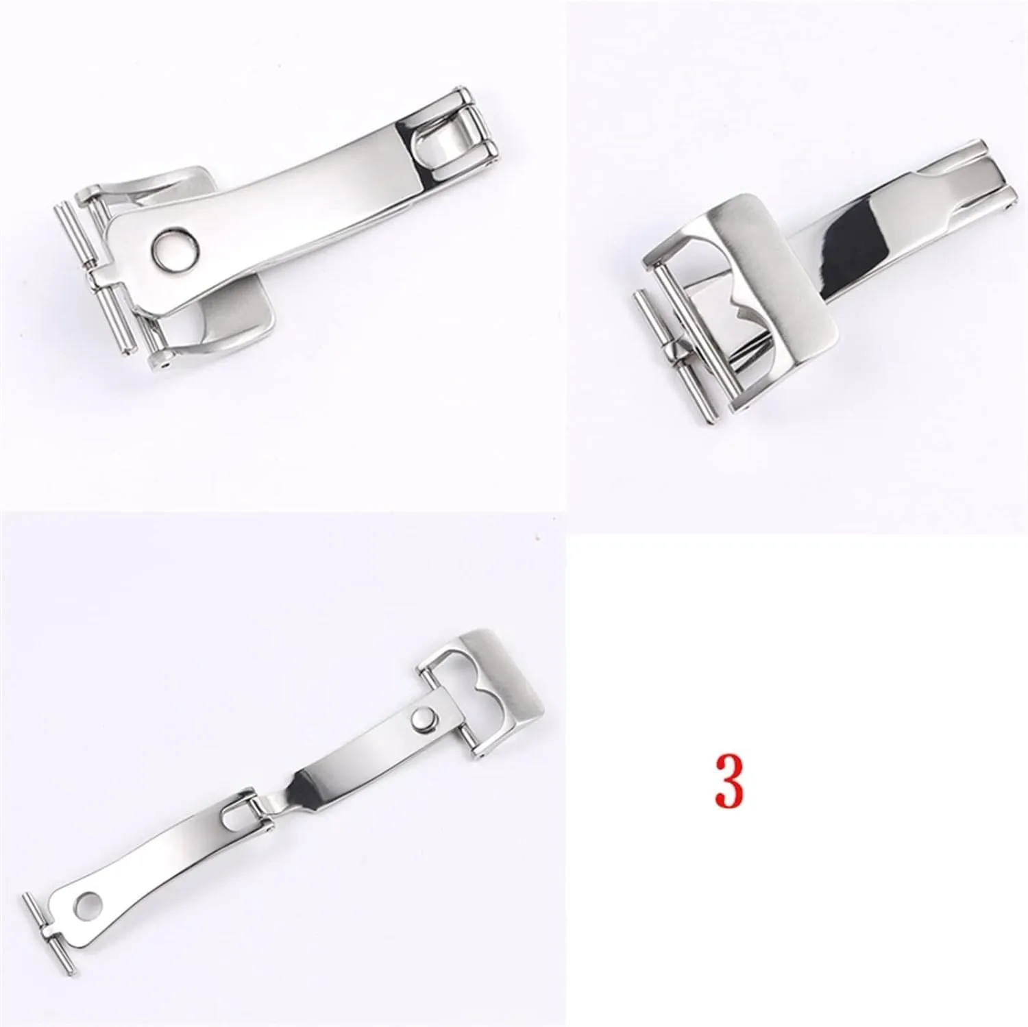 18mm Stainless Steel Clasp Folding Buckle For Tudor Watch Strap Watchband Silver Watch Buckle