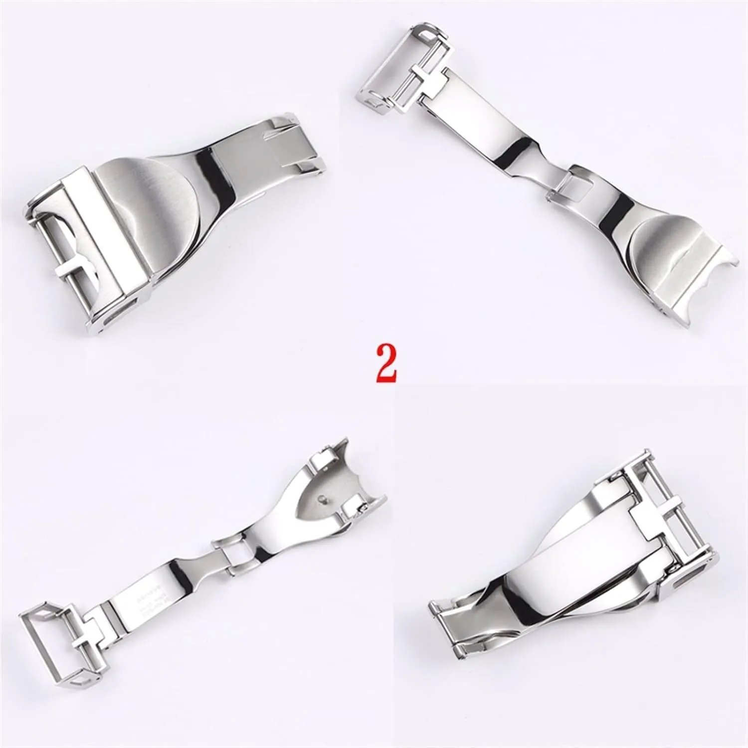 18mm Stainless Steel Clasp Folding Buckle For Tudor Watch Strap Watchband Silver Watch Buckle