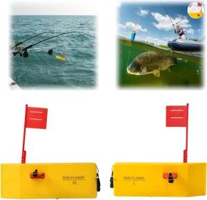 2 Pack Planer Board for Fishing, Fishing Tool Fishing in Line Side Clip Medium Side Planer Board Quick Grip Snap Release for Trolling Boat Fishing Towing, Inshore Offshore Trolling Dragging