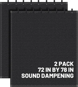 2 Pcs Sound Dampening Blanket Soundproof Blanket Grommeted Sound Dampening Blanket Studio Sound Absorption Sheet Light Blocker, Insulated Blanket, General Indoor or Outdoor Use (72 x 78 Inches)