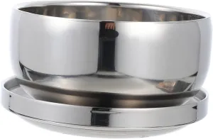 2 Pcs Stainless Steel Shaving Bowl Shave Soap Foaming Shaving Bubble Container