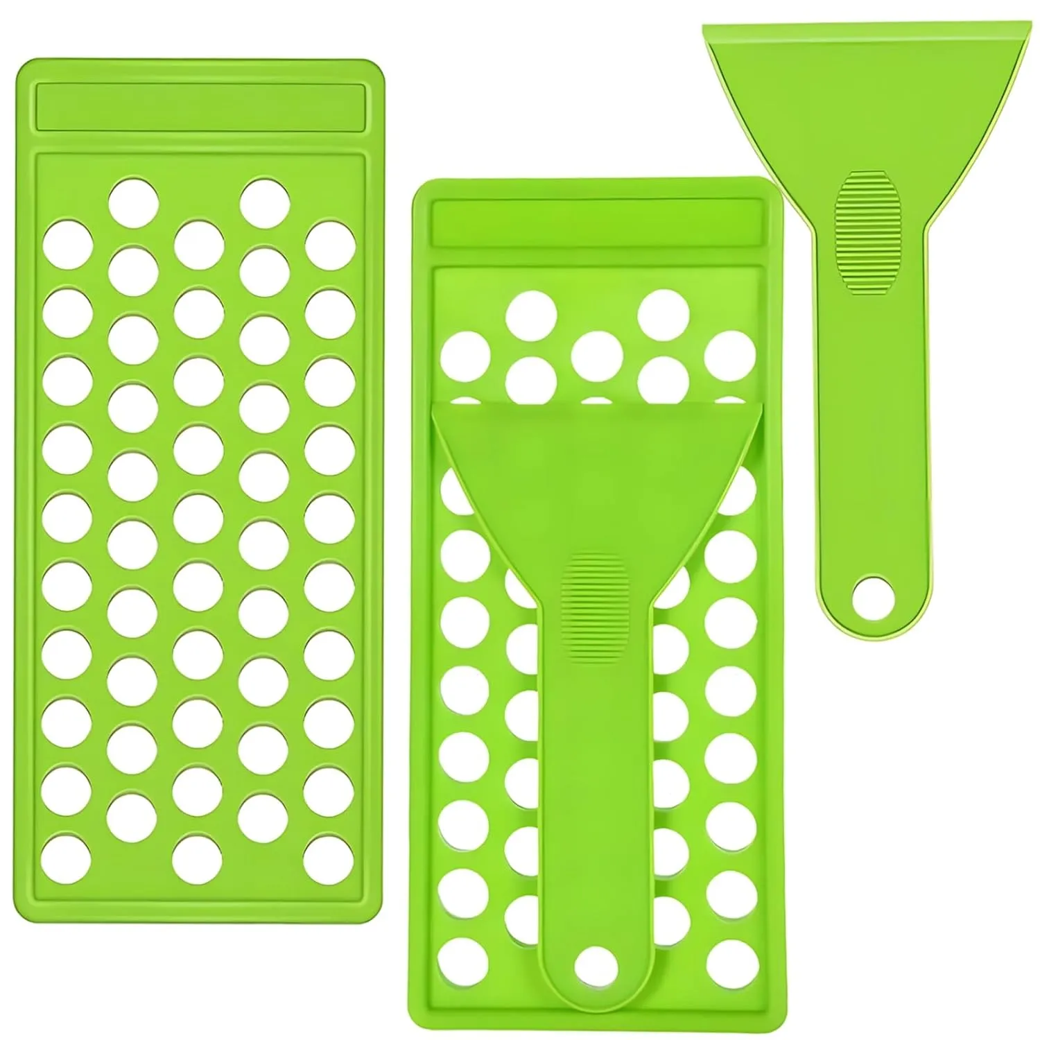 2 Sets Lip Balm Filling Tray and Spatula, Lip Tube Holder with 50-Slot Capacity, DIY Lipstick Balm Making Kit, Gloss Making Kit (Green)