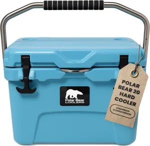 20 Can Hard-Sided Cooler - Ice Chest for Camping, Travel, Sports Events, or Fishing - Insulated Hard Shell Cooler - Heavy-Duty & Portable - Keeps Ice up to 5 days - 20 qt, Seafoam
