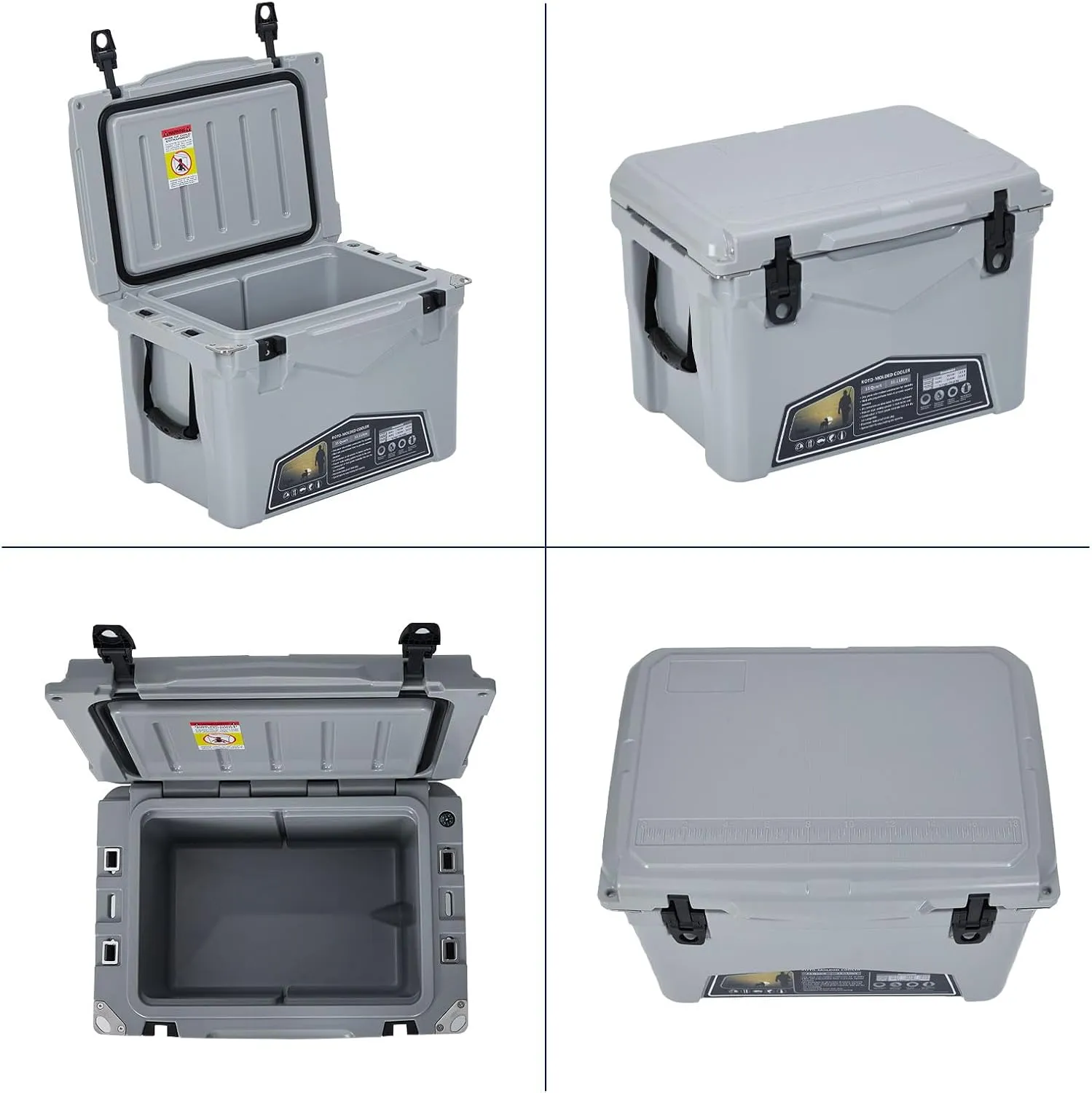 20 Quart Hard Camping Cooler, Portable Insulated Ice Chest Cooler Box with Heavy Duty Handle, 5-Day Ice Retention, Great for Beach, Camping, Picnic, BBQ, Fishing