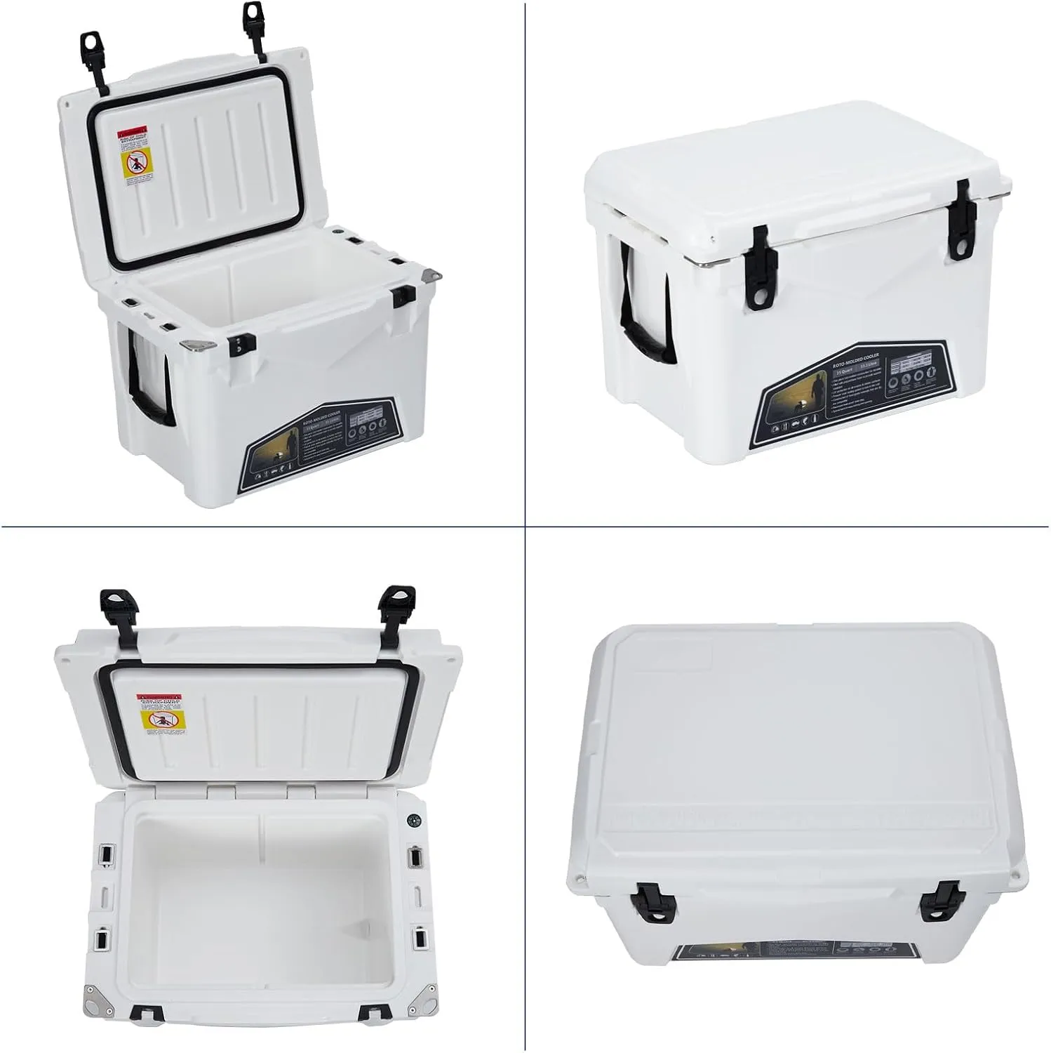 20 Quart Hard Camping Cooler, Portable Insulated Ice Chest Cooler Box with Heavy Duty Handle, 5-Day Ice Retention, Great for Beach, Camping, Picnic, BBQ, Fishing