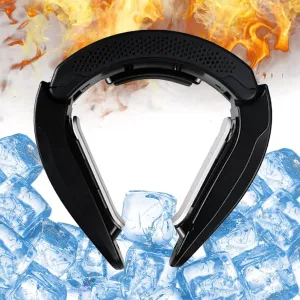 2023 Neck Warmer & Cooler Rechargeable, 2 in 1 Hanging Heating Pad for Neck，Wearable Air Conditioner Cooler Quiet Hands-Free Personal Cooler for Neck 3000mAh Portable Neck Warmer Cooler