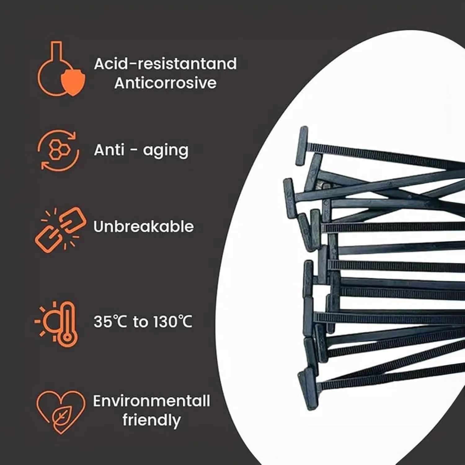 2026 upgraded heavy-duty self-locking nylon cable ties with uv protection for car repair, home, and cable management (100)
