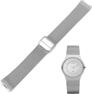 20mm Spring Bar Stainless Steel Watch Band Replacement for Skagen 233L Series Milanese Mesh Straps