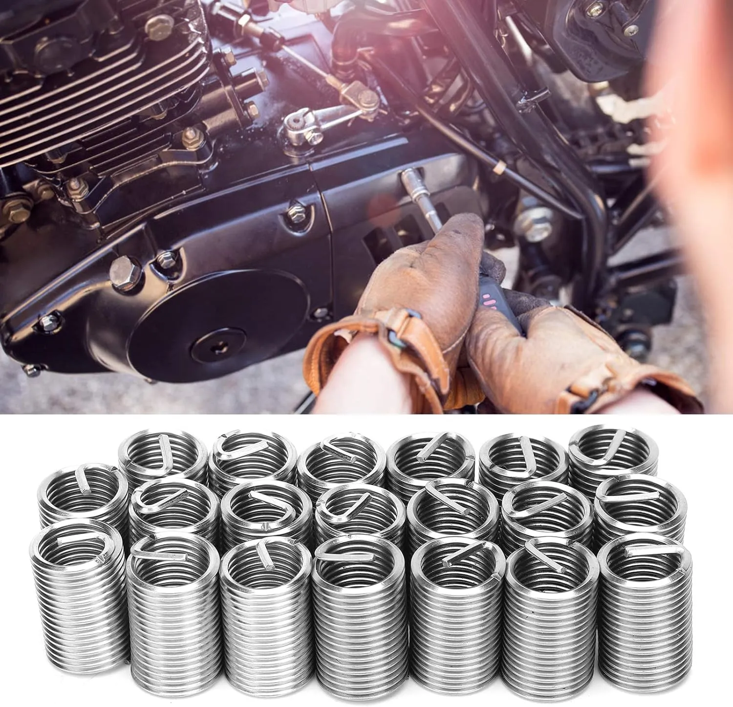 20Pcs Helicoil Thread Repair Insert, 1.5 Stainless Steel Thread Repair Sleeve, Helical Insert (2.5D)