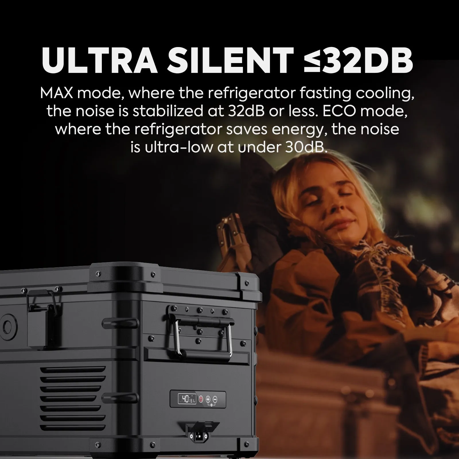 21QT APL20 Black Single Zone Aluminum Freezer With Magnetic Power Bank | ICECO