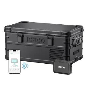 21QT APL20 Black Single Zone Aluminum Freezer With Magnetic Power Bank | ICECO