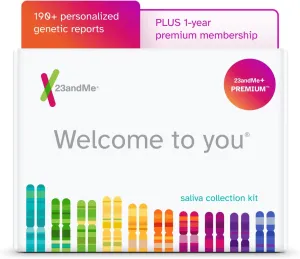 23andMe  Premium Membership Bundle - DNA Kit with Personal Genetic Insights Including Health   Ancestry Service Plus 1-Year Access to Exclusive Reports (Before You Buy See Important Test Info Below)