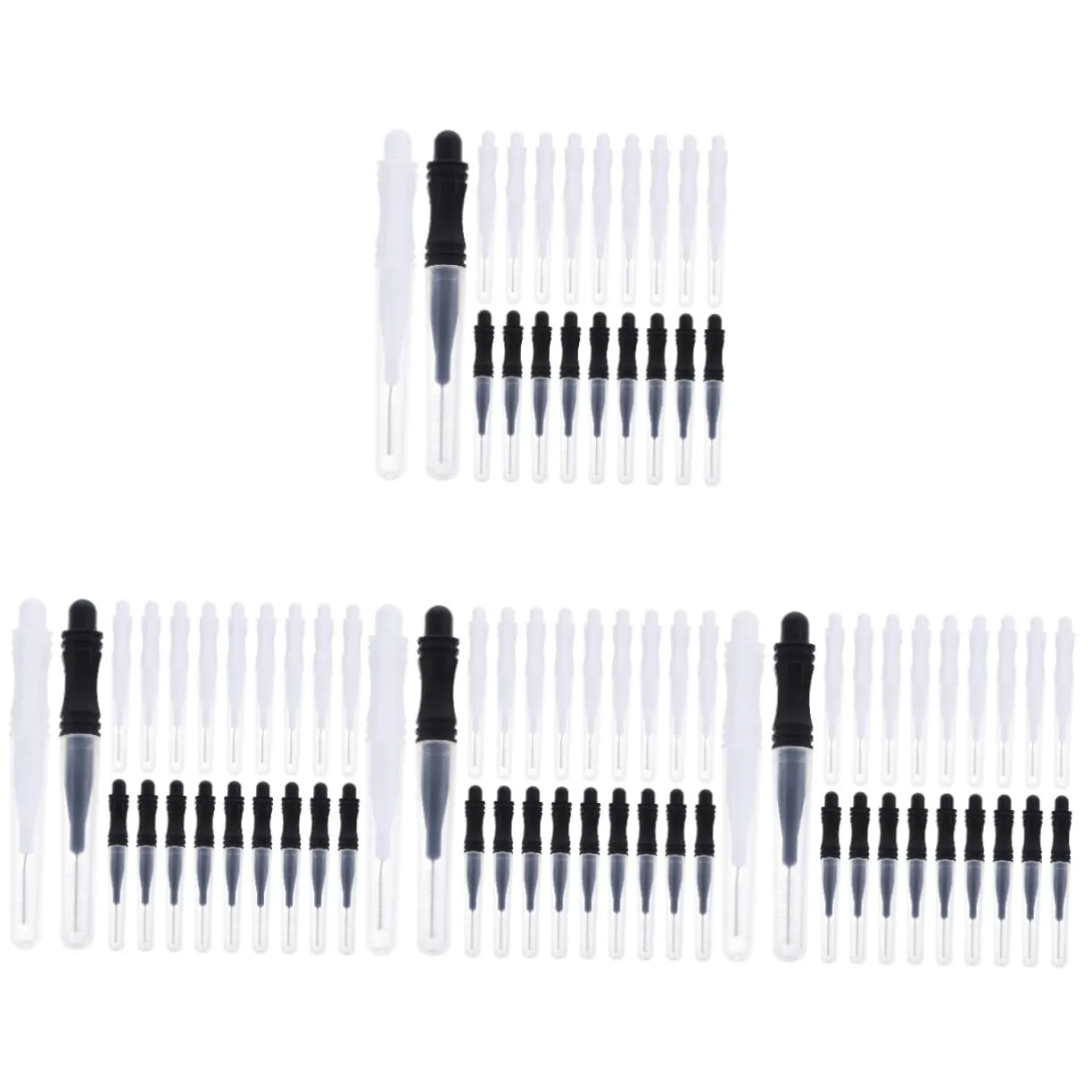 240pcs Micro Eyebrow Brush with Caps Portable Brow Lamination Tool for Eyelash Lift and Makeup Lightweight Protective for Travel and Sharing
