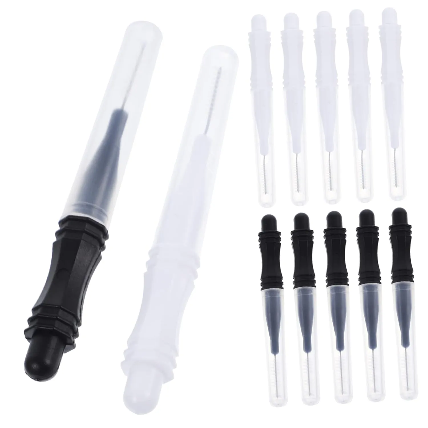 240pcs Micro Eyebrow Brush with Caps Portable Brow Lamination Tool for Eyelash Lift and Makeup Lightweight Protective for Travel and Sharing