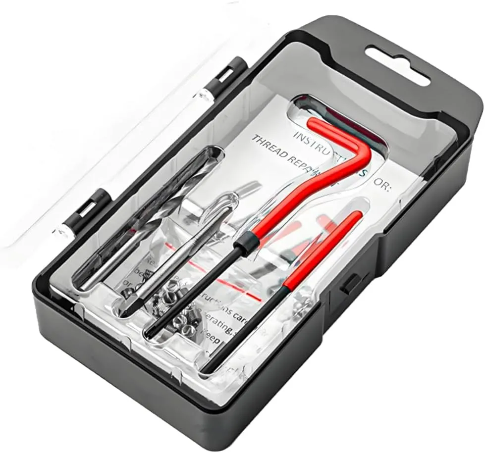 25 PCS Thread Repair Kit, M5×0.8 Metric Thread Repair Tool Set for Automotive Repair, Thread Repair Insert Kit with Hexagon Wrench and Drill, Universal Car Accessories
