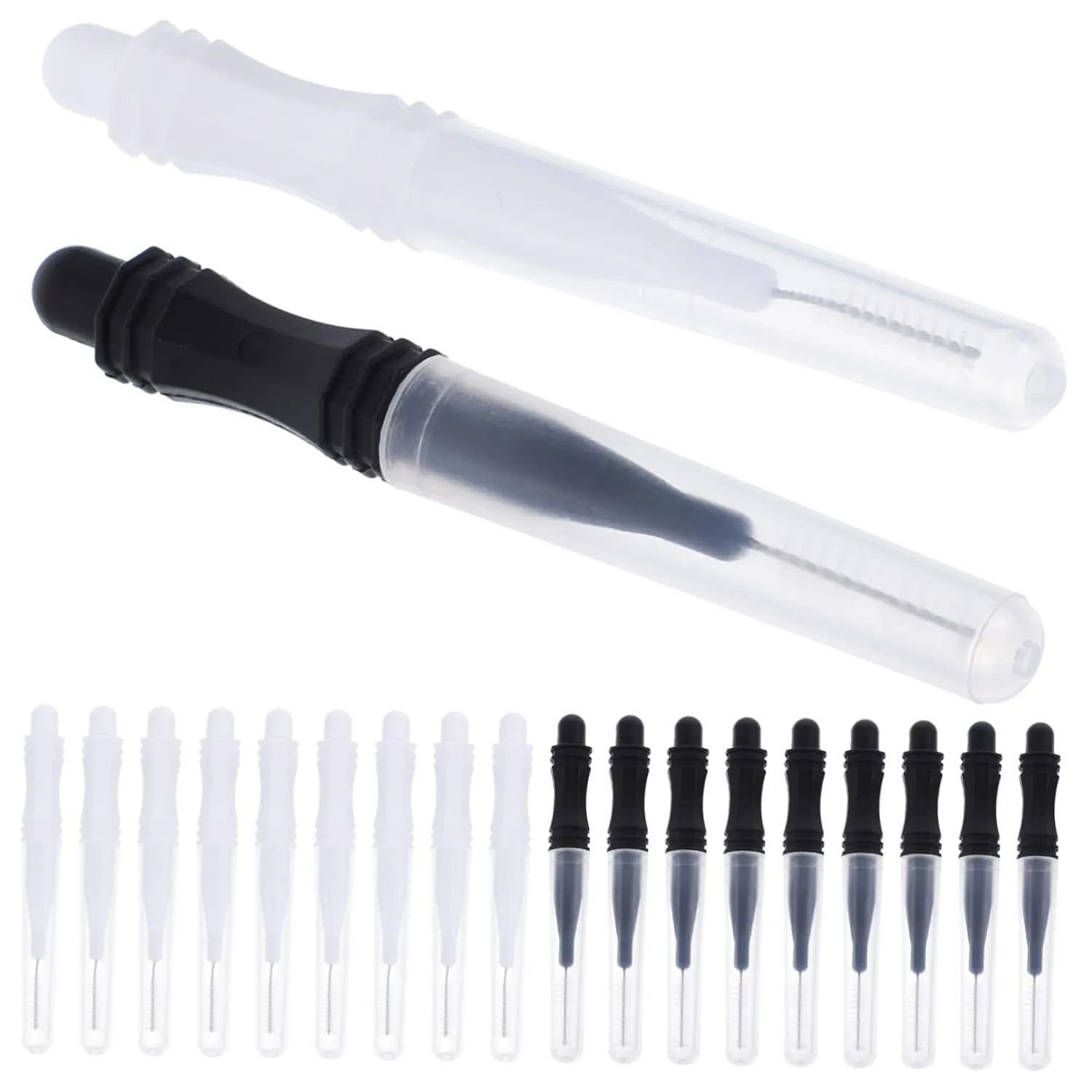 2sets Portable Micro Eyebrow Brush Brow Brush Eyebrow Brow Lamination Tool 60pcs*2