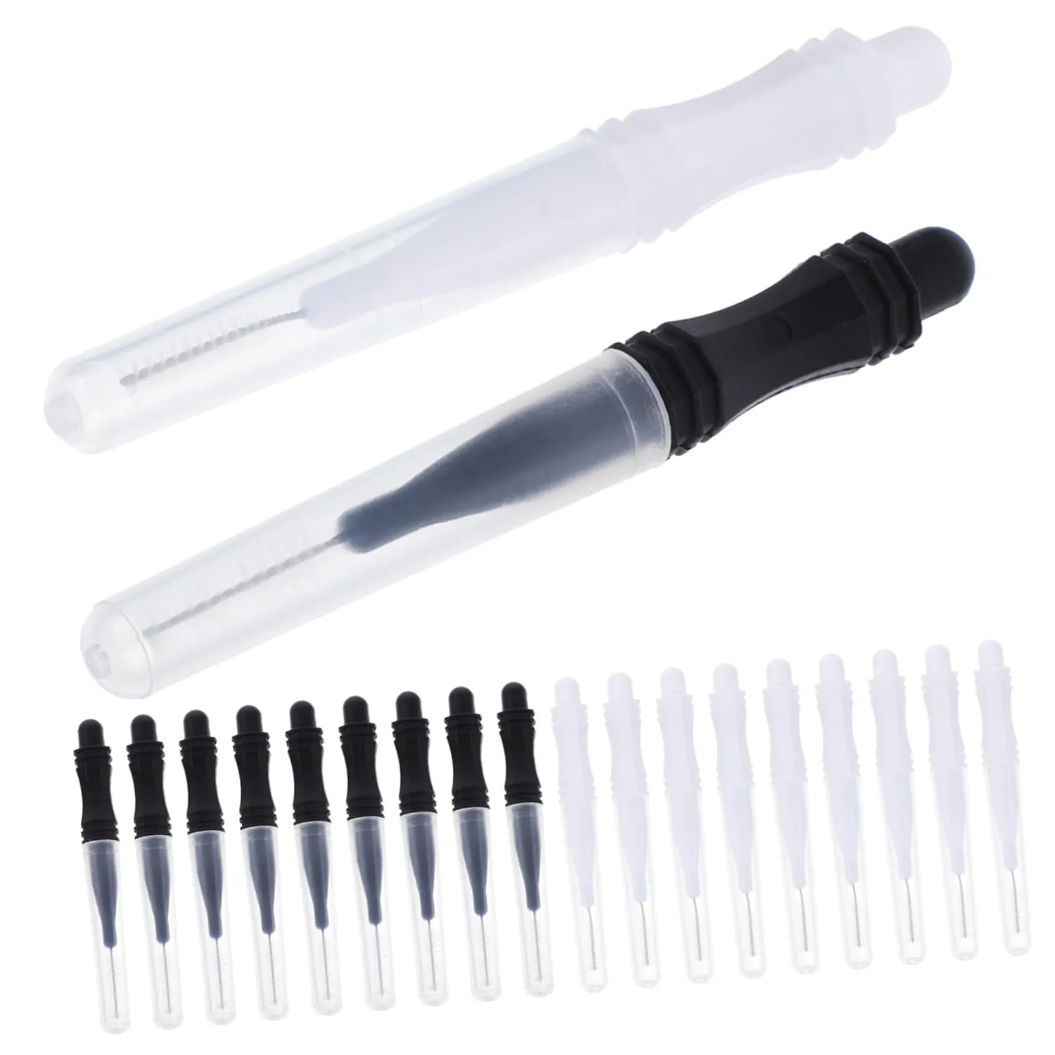 2sets Portable Micro Eyebrow Brush Brow Brush Eyebrow Brow Lamination Tool 60pcs*2
