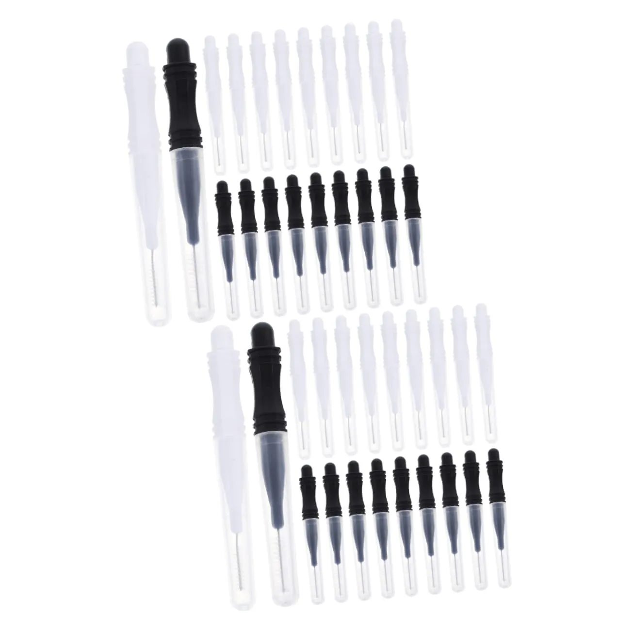 2sets Portable Micro Eyebrow Brush Brow Brush Eyebrow Brow Lamination Tool 60pcs*2