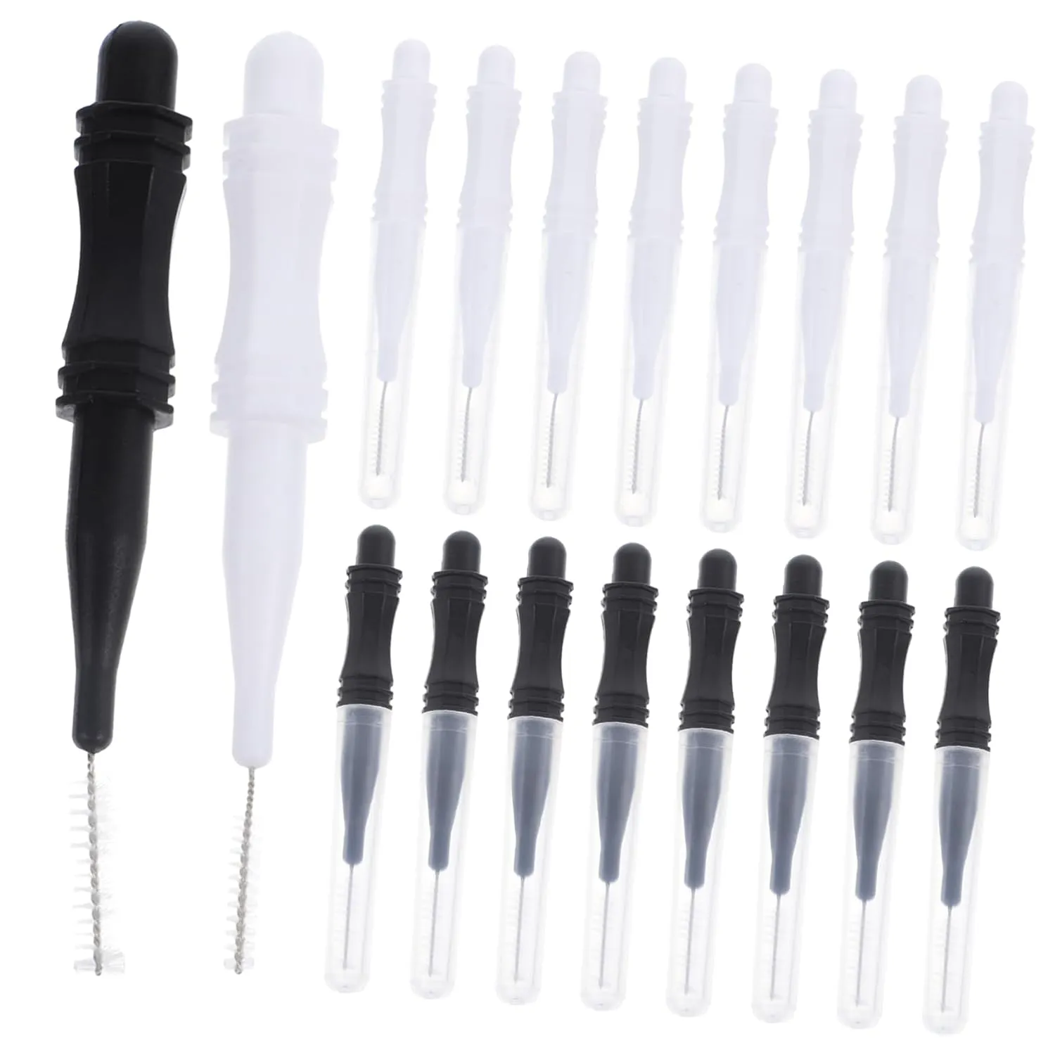 2sets Portable Micro Eyebrow Brush Brow Brush Eyebrow Brow Lamination Tool 60pcs*2