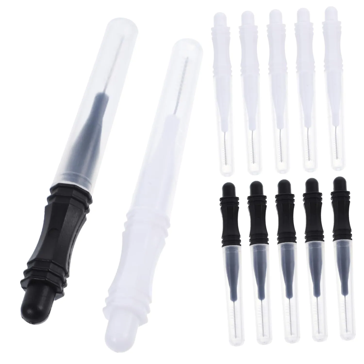 2sets Portable Micro Eyebrow Brush Brow Brush Eyebrow Brow Lamination Tool 60pcs*2