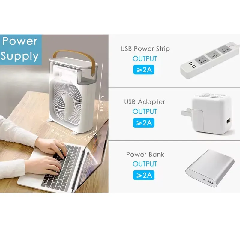 3-in-1 Portable Plastic air Cooler Fan
