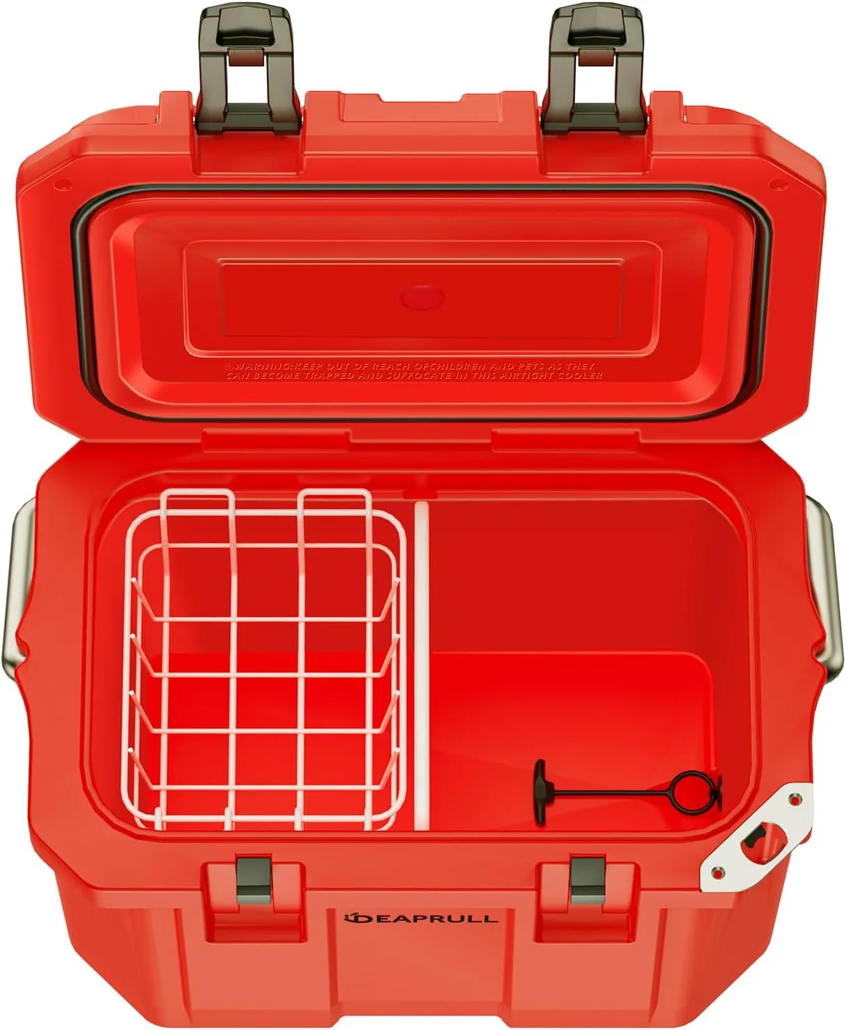 30 Quart Hard Cooler, Insulated Ice Chest Box Holds Ice for More Days, Portable Cooler with Handle, Cup Holders, Double Latches for Camping, Drink, Beverage, Beach, Picnic, Fishing, Boat, Barbecue
