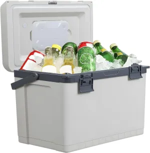 30 Quart Hard Cooler, Portable Ice Chest Box, Insulated Portable Ice Cooler Box for Drink, Beverage, 3 Days Ice Chest Suit for Camping, Picnic, Fishing, Outdoor Activities 28