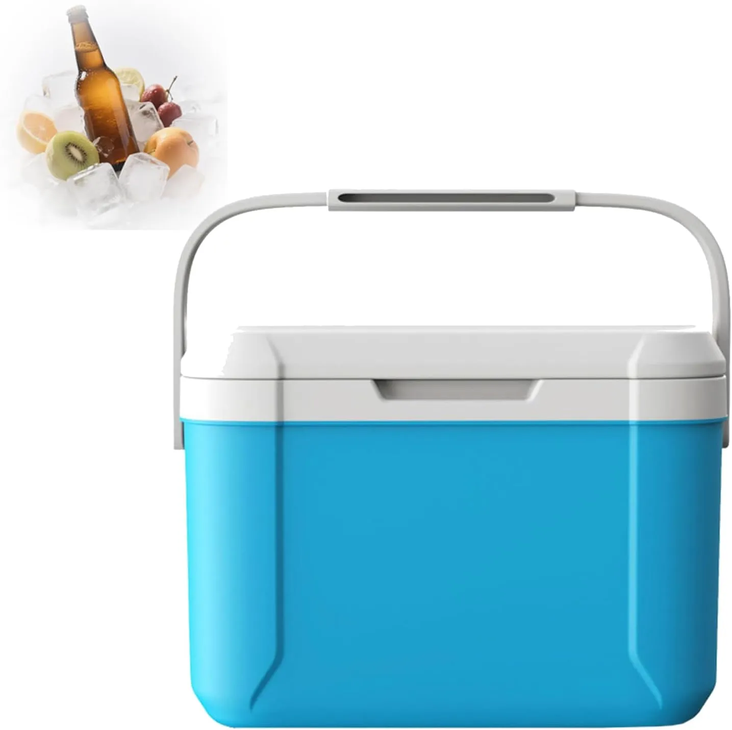 300ML Mini Camping Cooler Cooler with Handle Portable Refrigerator Keep Cool for 72 Hours Small Ice Chest Hard Food Storage for Beach Camping Sports