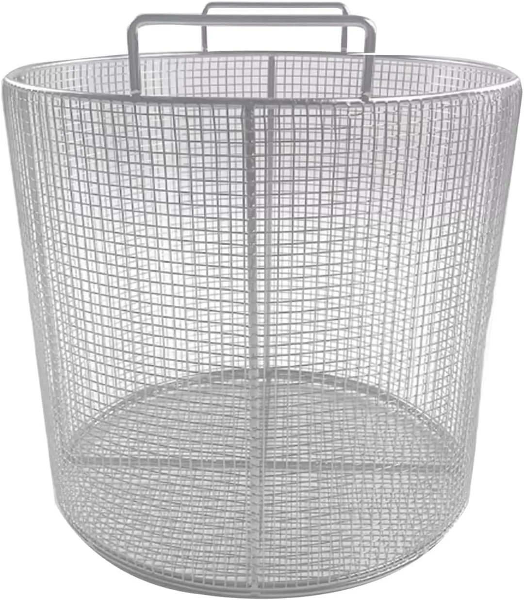 304 Stainless Steel Round Sterilization Basket with Handle, Medical Instrument Tray, Ultrasonic Cleaning, Laboratory(40x40x30cm/15.7x15.7x11.8in)