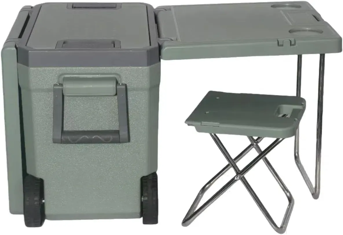 32Quart Camping Cooler Portable Cooling Box Suitable for BBQ Camping, picnics and Other Outdoor Activities