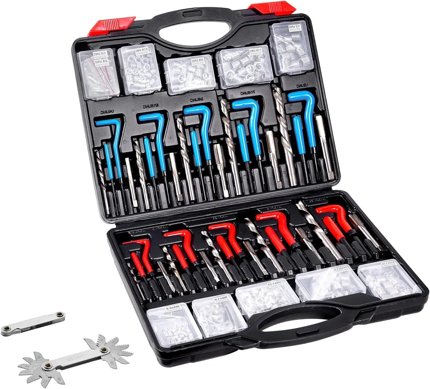 338-Piece Helicoil Thread Repair Kit SAE and Metric Rethreading Tool Kit
