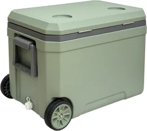 34-127 Quart Insulated Portable Cooler with Heavy Duty Wheels Keeps Ice for up to 5 Days, Great for Drink, Beach, Camping, Tailgating, Sports, & More