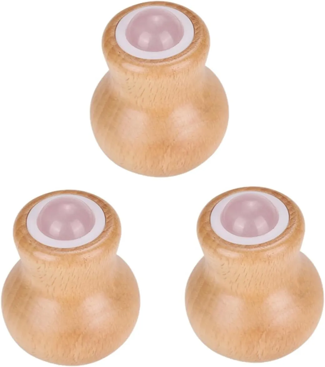 3pcs Jade Facial Massage Roller Portable Skincare Tool for Puffiness Relief Compact Design for Home Travel Versatile Jade for Neck Face Hands Legs Relaxation