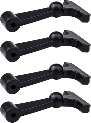 4 Pcs Heavy Duty Cooler Latches Replacement Compatible with YETI Tundra RTIC and Other Related Coolers Lid Latch Parts Accessories Ergonomically Improved Design Black