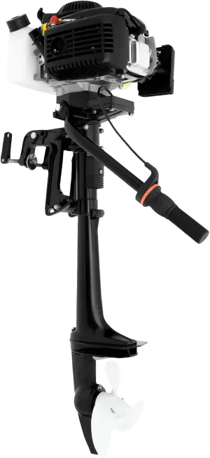 4-Stroke Outboard Boat Motor, 4HP Heavy Duty Fishing Boat Engine Shaft Boat Motor, Fishing Boat Engine CDI Water Cooling System