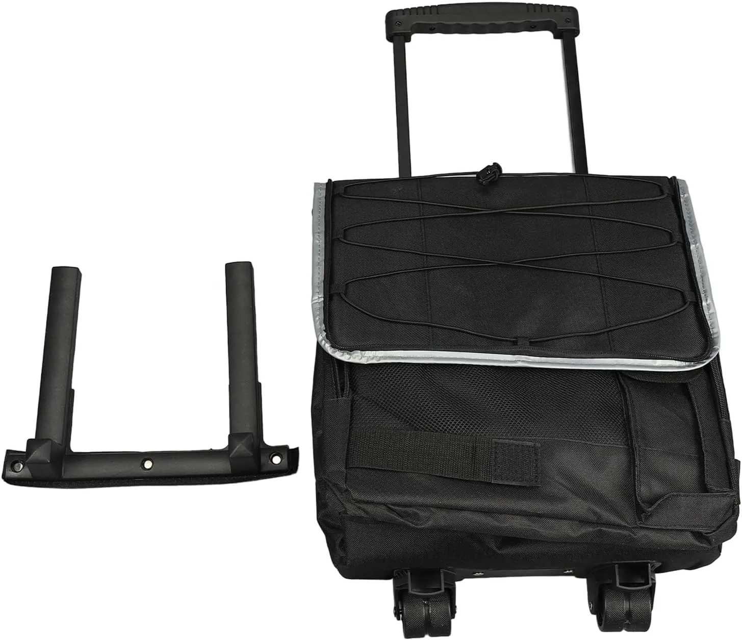 43L Rolling Cooler Backpack, Insulated Portable Rolling Cooler with Trolley Case with Wheels, Ideal for Picnics, Travel and Outdoor Adventures