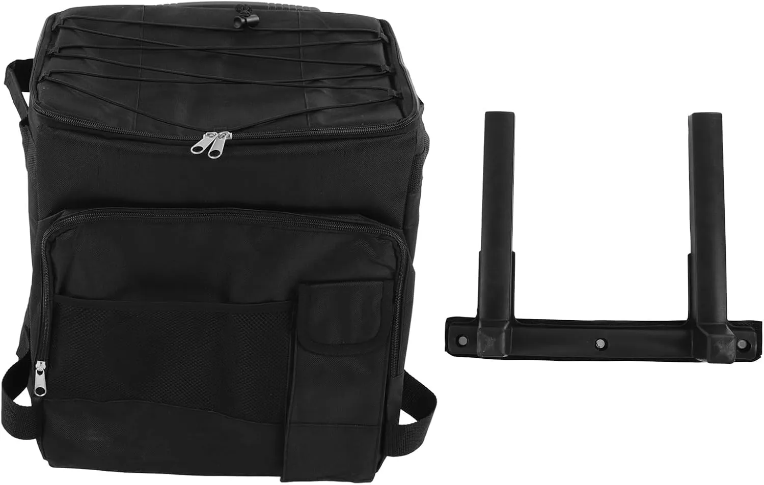 43L Rolling Cooler,Dual Zippers Cooler with Wheels and Handle,Waterproof Portable Large Insulated Wheeled Cooling Bag for Grocery Shopping,Camping,Picnic and Outdoor Traveling
