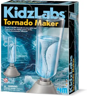 4M: KidzLabs: Tornado Maker - DIY A Battery Powered Tabletop Water Tornado, Empty Bottle Construction, STEM Science Craft & Activity Kit, Kids Age 8 
